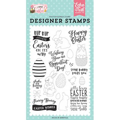 Echo Park Clear Stamps I Love Easter - Funny Bunny